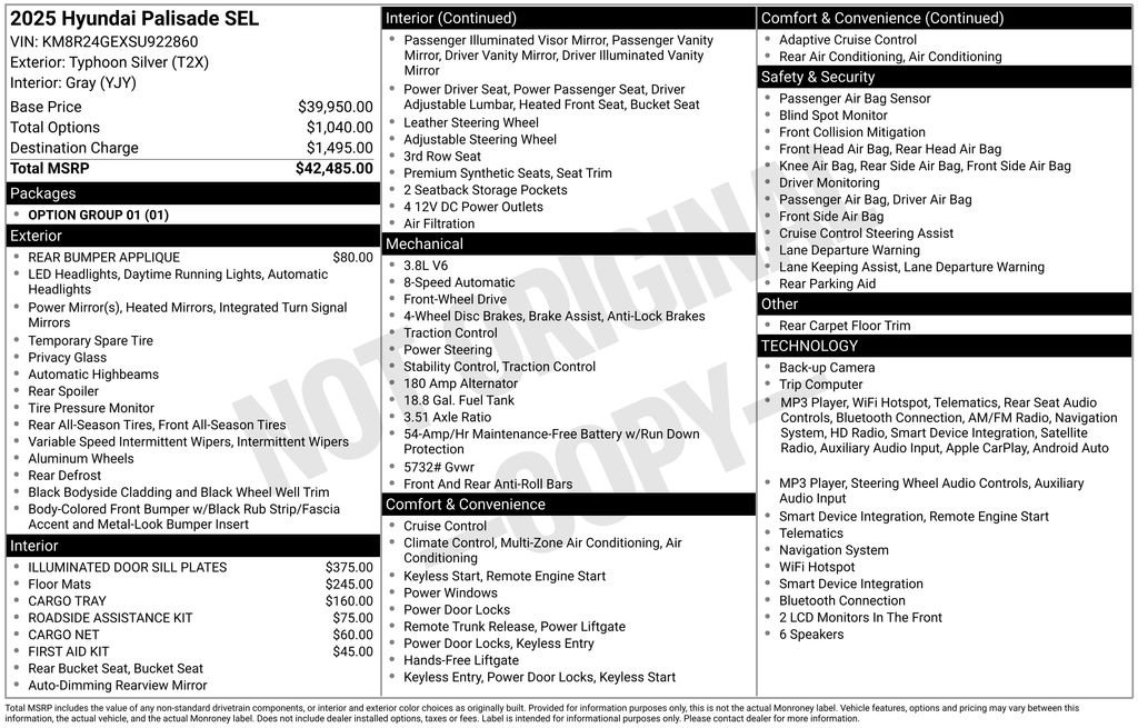 Used 2025 Silver Hyundai SEL image 6