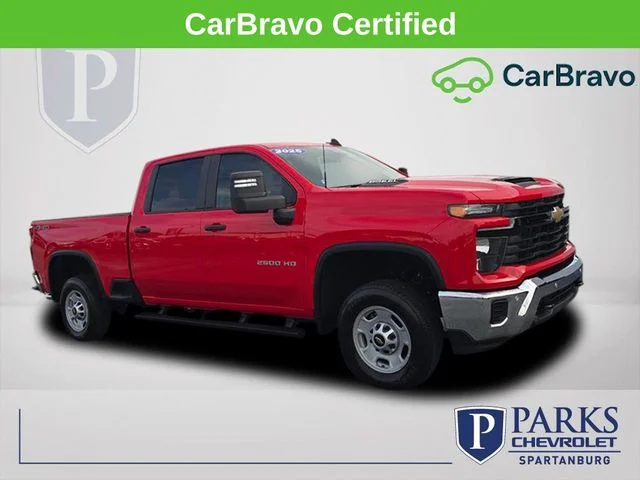 Certified Used 2025 Red Chevrolet Work Truck image 1