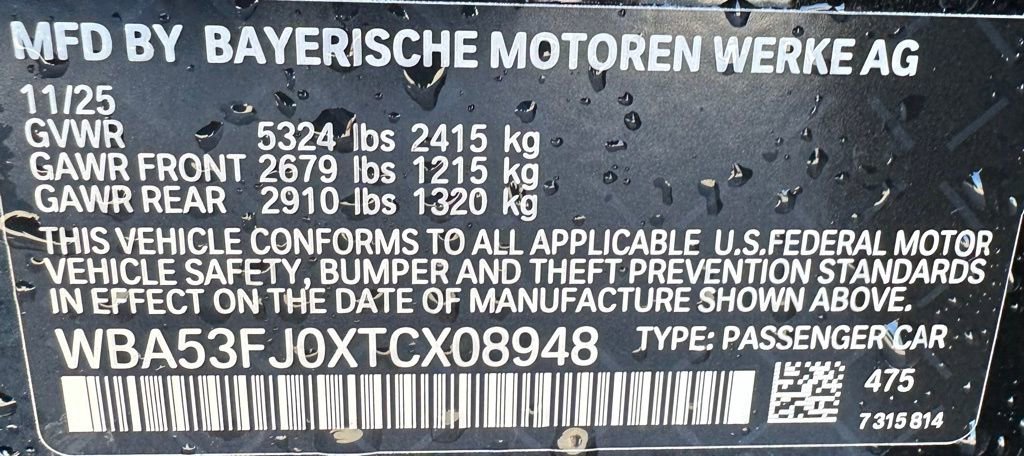 New 2026 Black Sapphire Metallic BMW 530i xDrive image 40