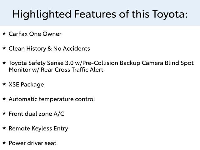 Used 2024 Black Toyota XSE image 2