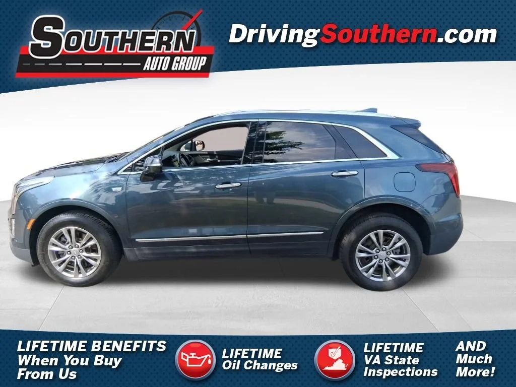 Used 2021 SHADOW METALLIC Cadillac AWD Premium Luxury image 1