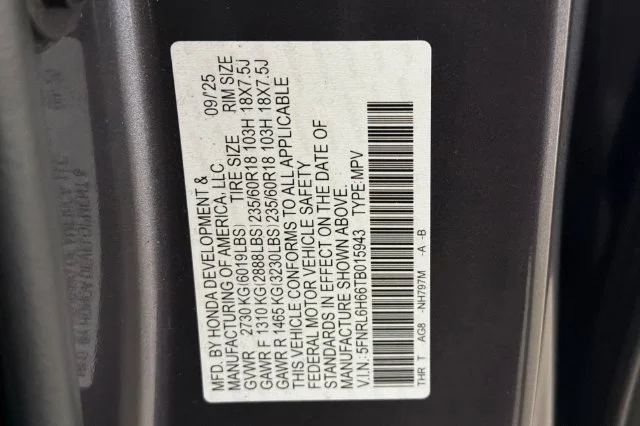 Used 2026 Modern Steel Metallic Honda EX-L image 39