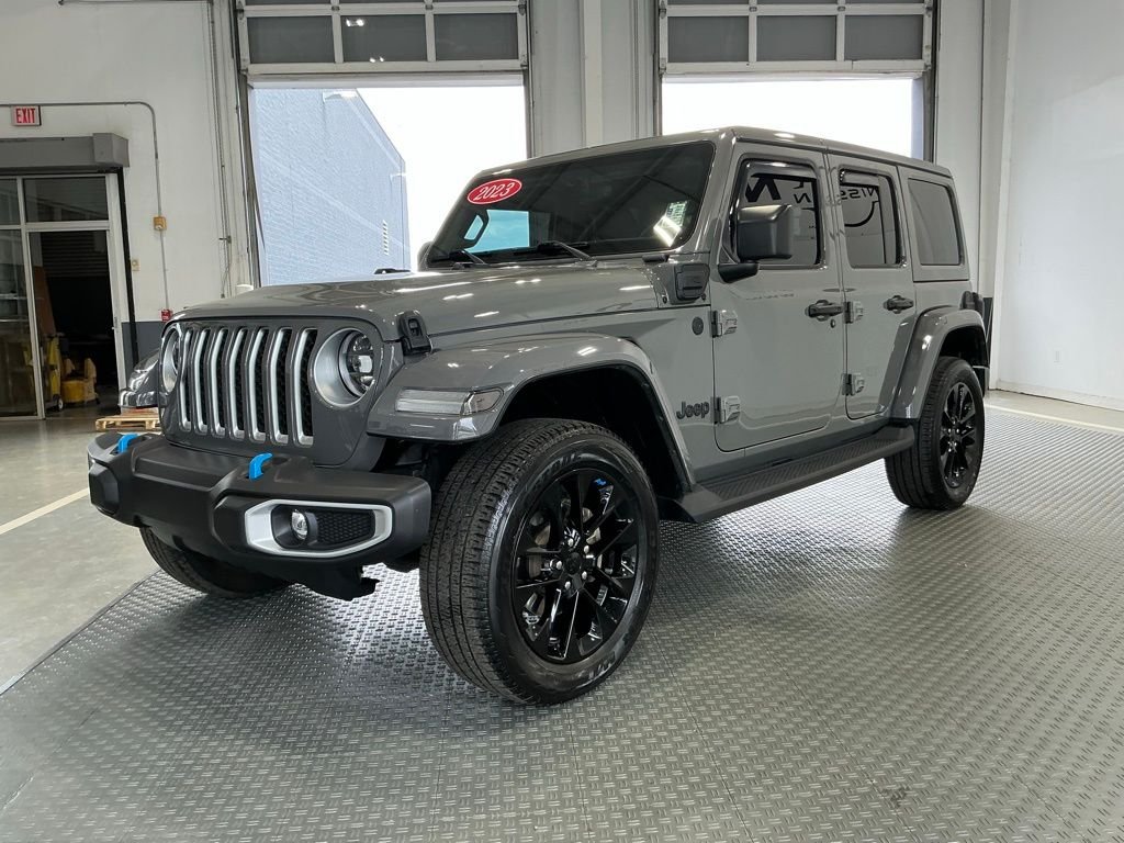 Used 2023 Jeep Wrangler 4xe Sahara 4XE with VIN 1C4JJXP62PW513410 for sale in Gallatin, TN
