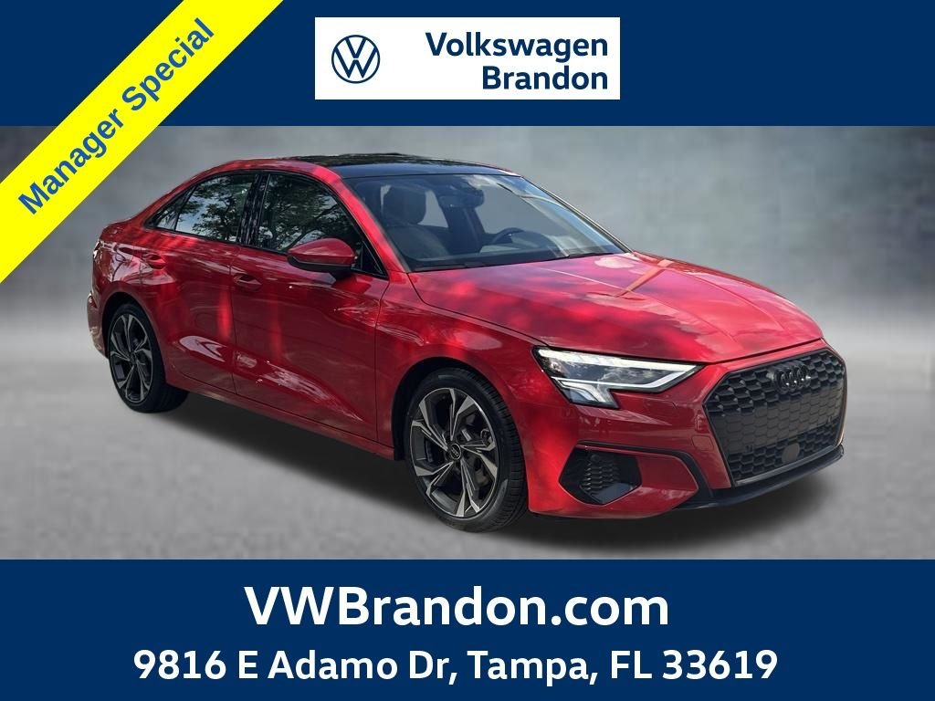 Used 2023 Red Audi 40 Premium Plus image 1