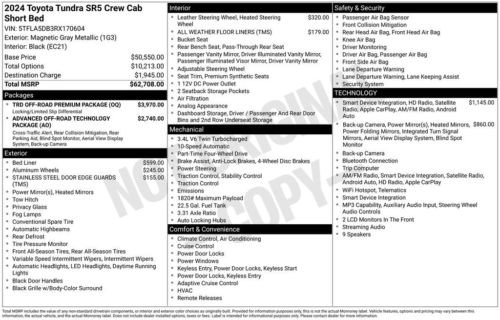 Used 2024 Magnetic Gray Metallic Toyota SR5 image 7