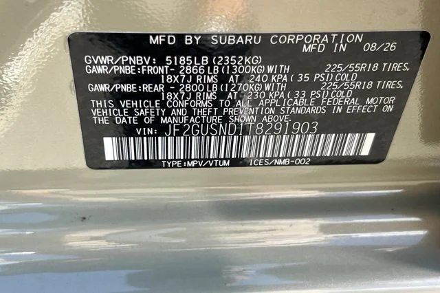 New 2026 SAND DUNE PEARL Subaru Limited Hybrid image 25