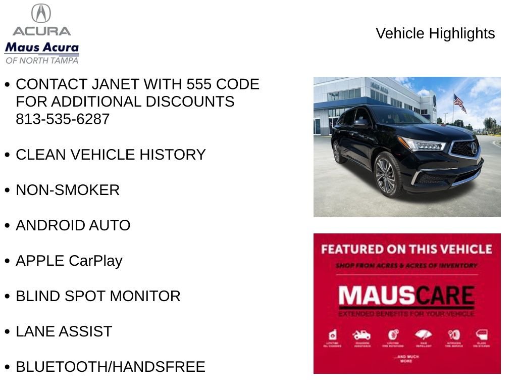 Used 2020 Black Acura Technology image 8
