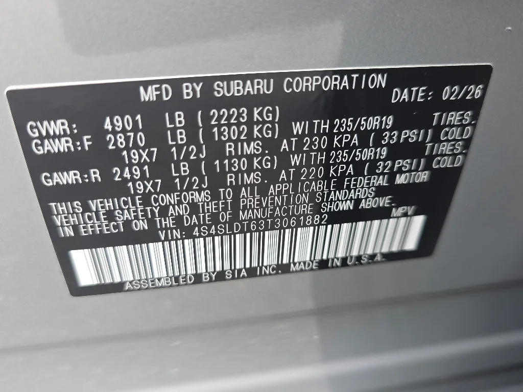 Certified Used 2026 River Rock Pearl Subaru Touring image 36