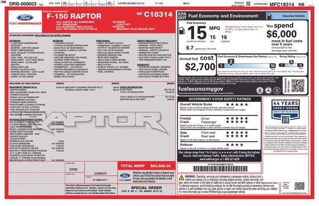 2021 Ford F-150 Raptor 4x4 SuperCrew 5-1/2 Box's photo