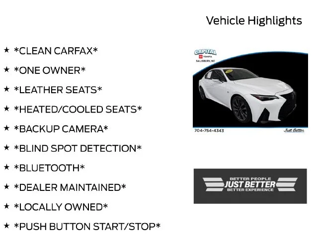 Used 2023 White Lexus 350 F SPORT image 3
