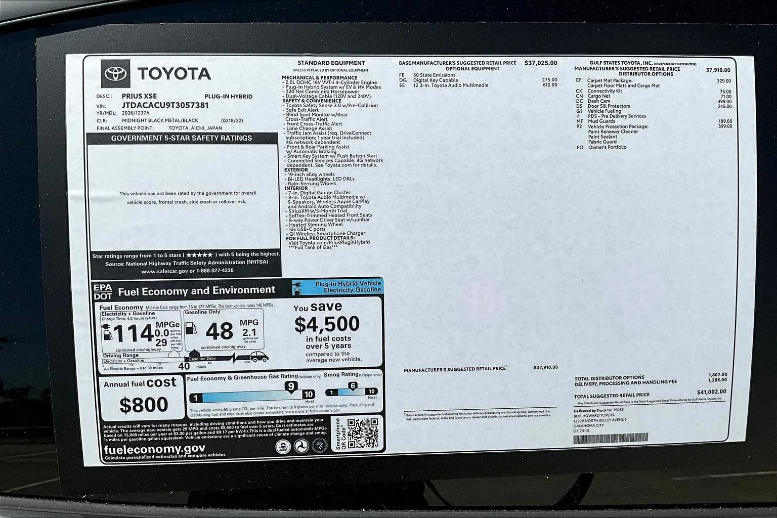 2026 Toyota Prius Plug-in Hybrid XSE - Photo 20