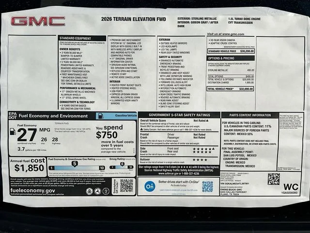 Used 2026 Sterling Metallic GMC Elevation image 21
