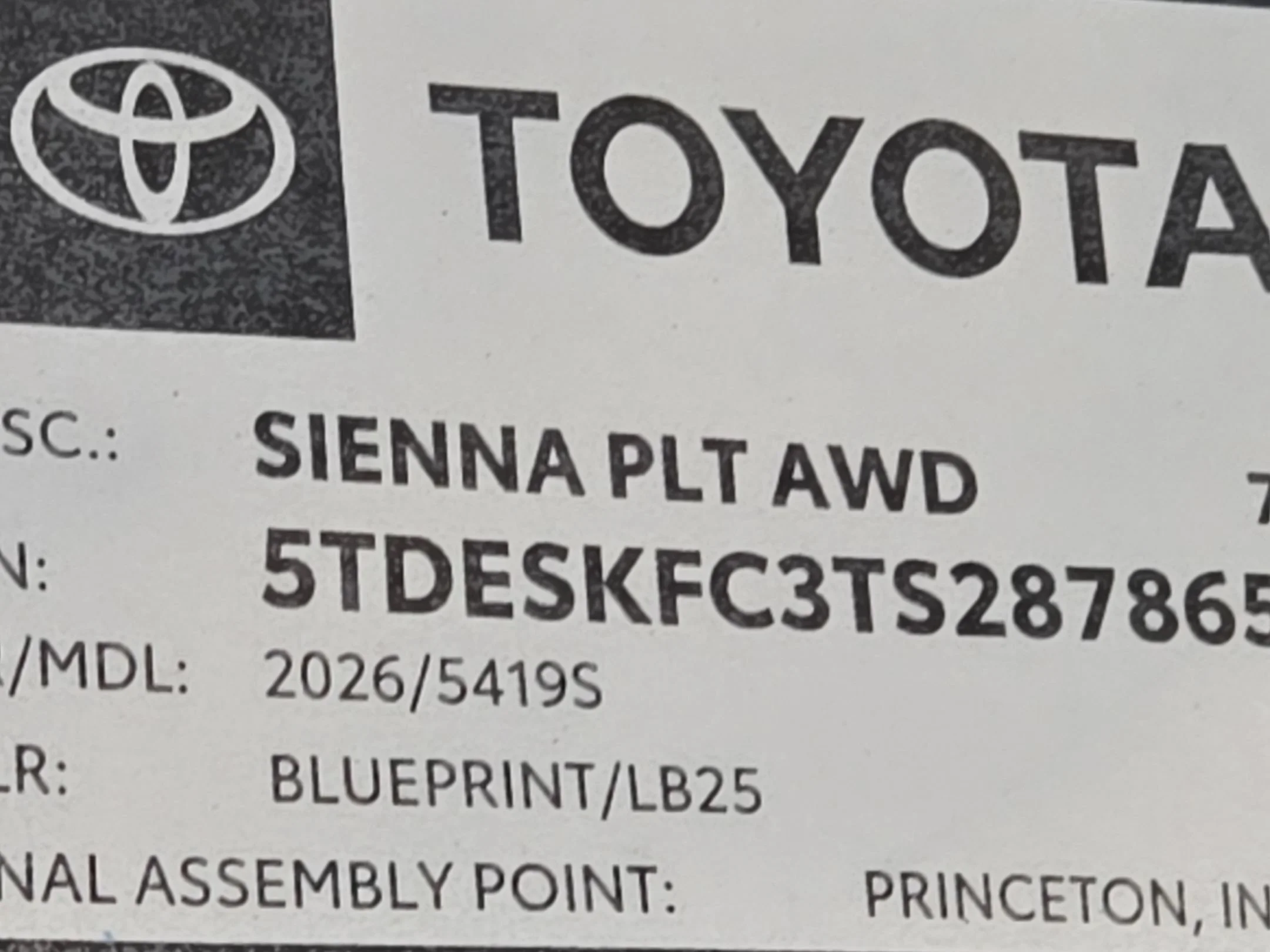 New 2026 Blueprint Toyota Platinum image 24