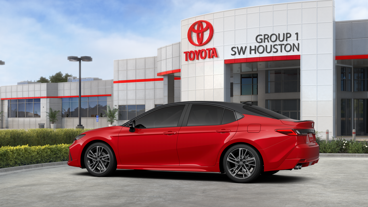 New 2026 Supersonic Red with Midnight Black Metallic roof Toyota XSE image 5