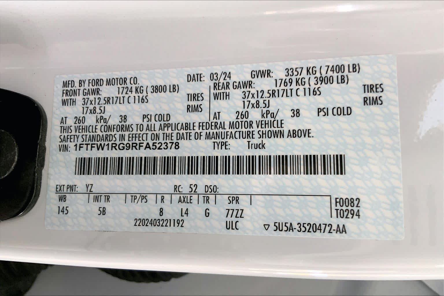 Used 2024 Oxford White Ford Raptor image 37