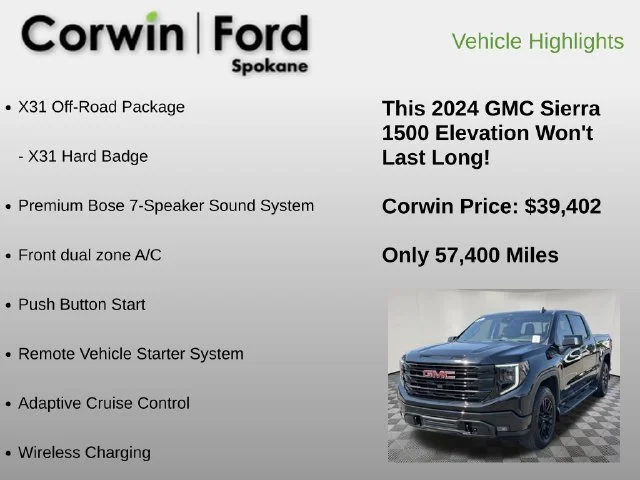 Used 2024 Onyx Black GMC Elevation image 30