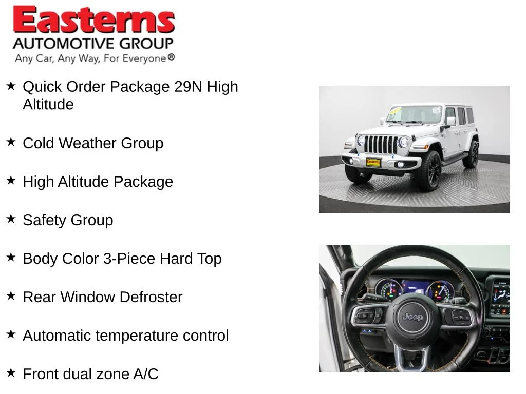 Used 2021 White Jeep Unlimited Sahara High Altitude 4xe image 11
