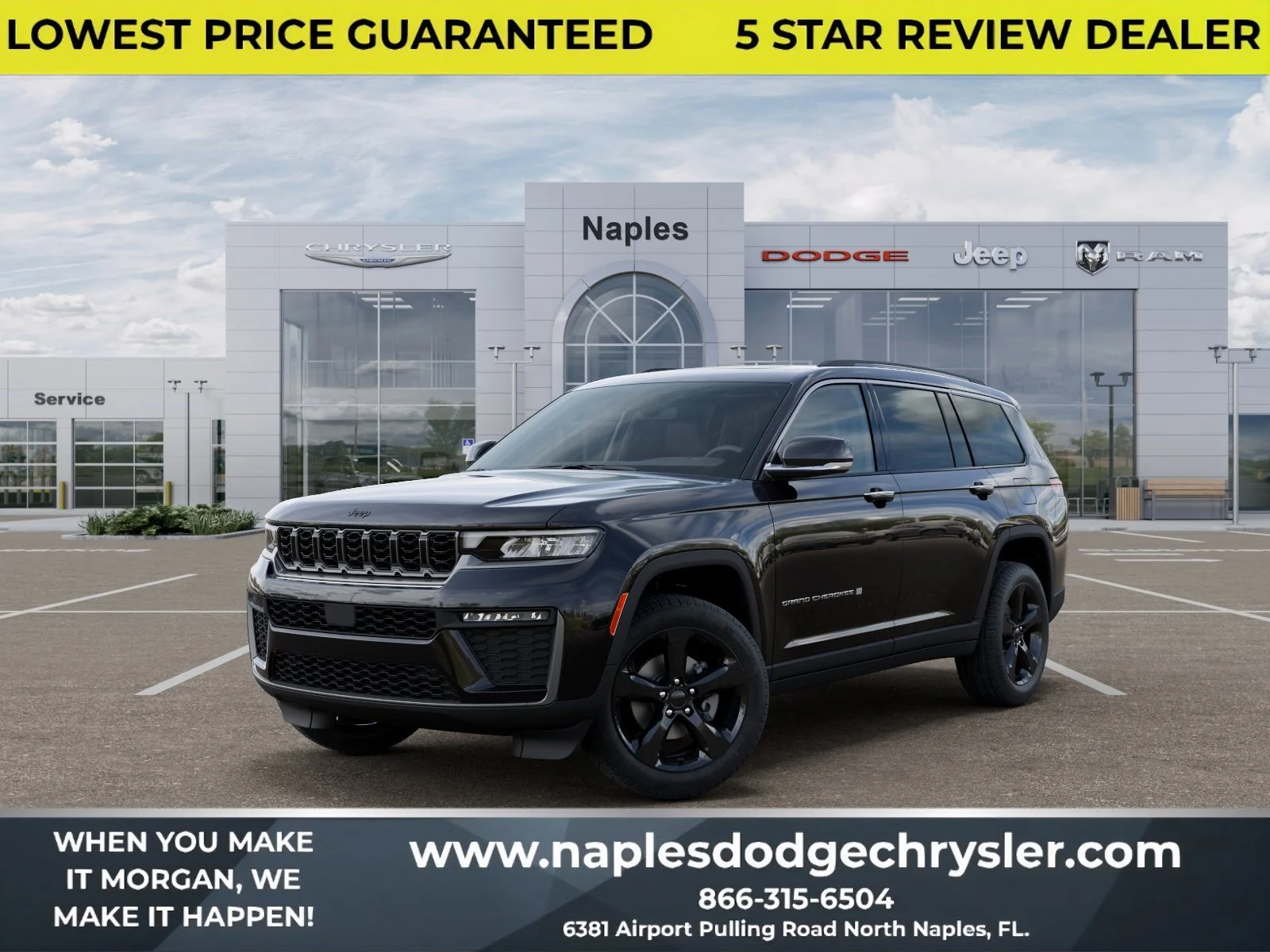 New 2026 Diamond Black Crystal Pearlcoat Jeep Limited image 1