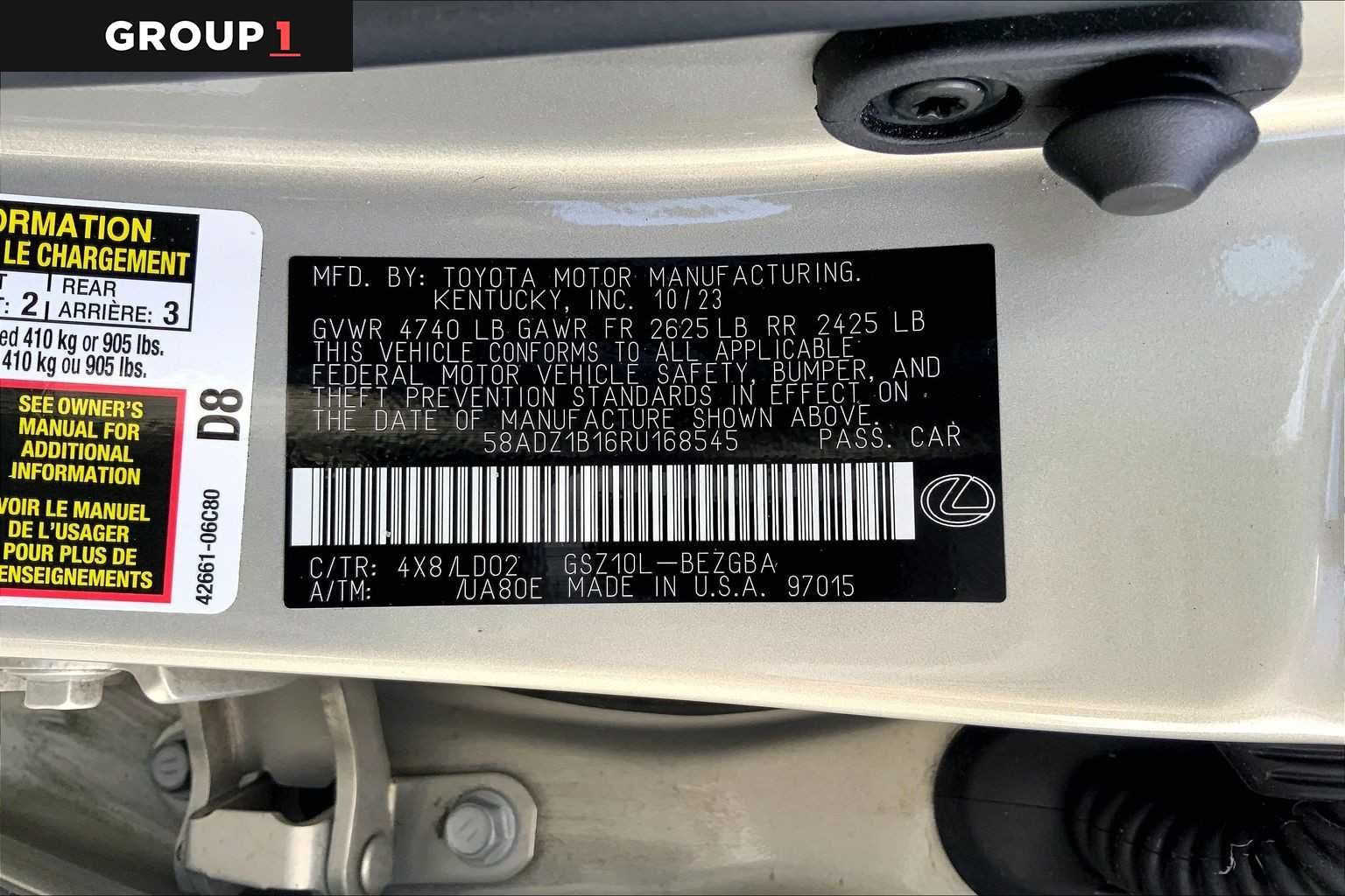 Certified Used 2024 MOONBEAM BEIGE MET. Lexus  image 36