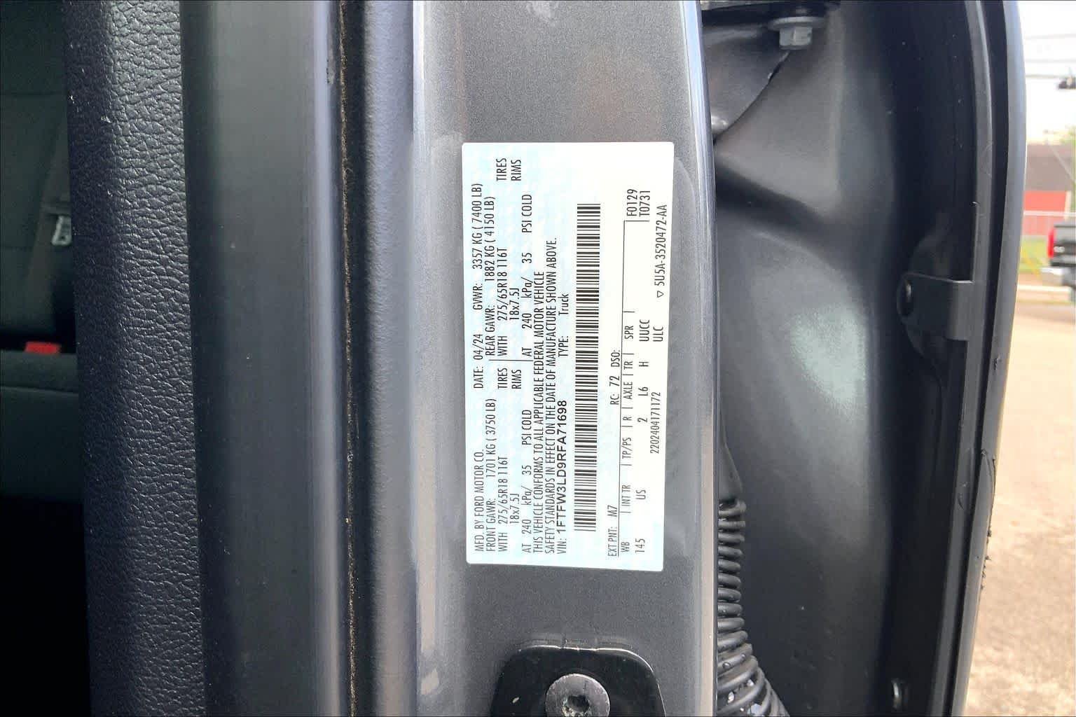 Used 2024 Carbonized Gray Ford XLT image 54