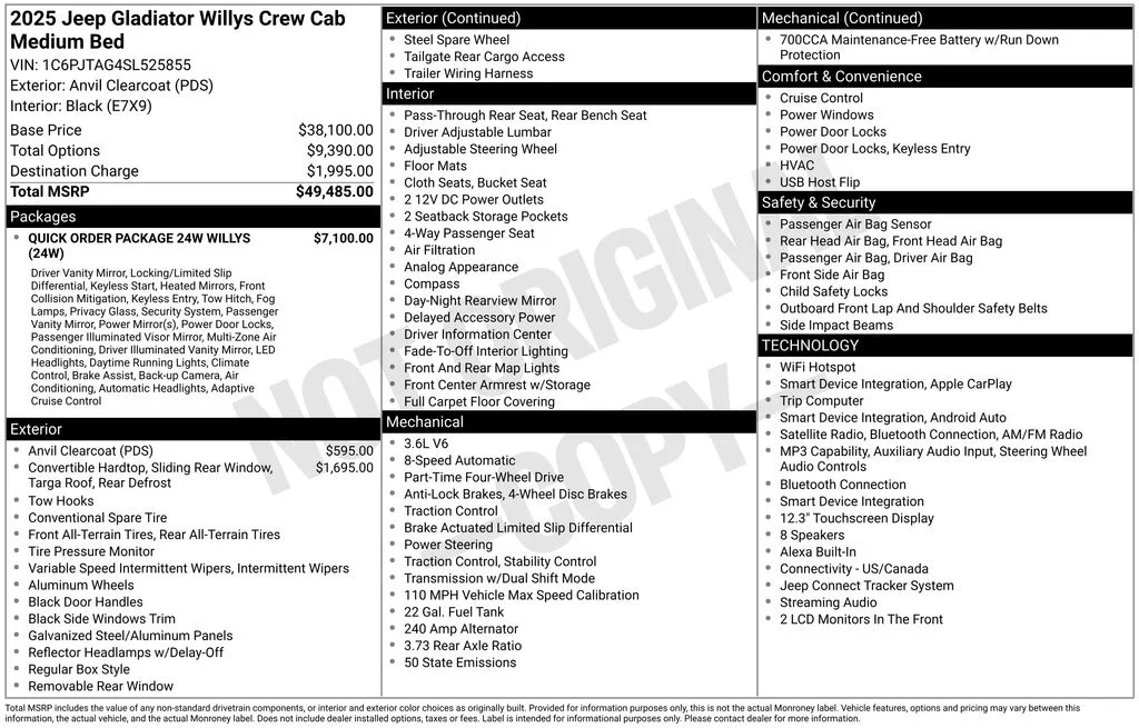 Certified Used 2025 Gray Jeep Willys image 41