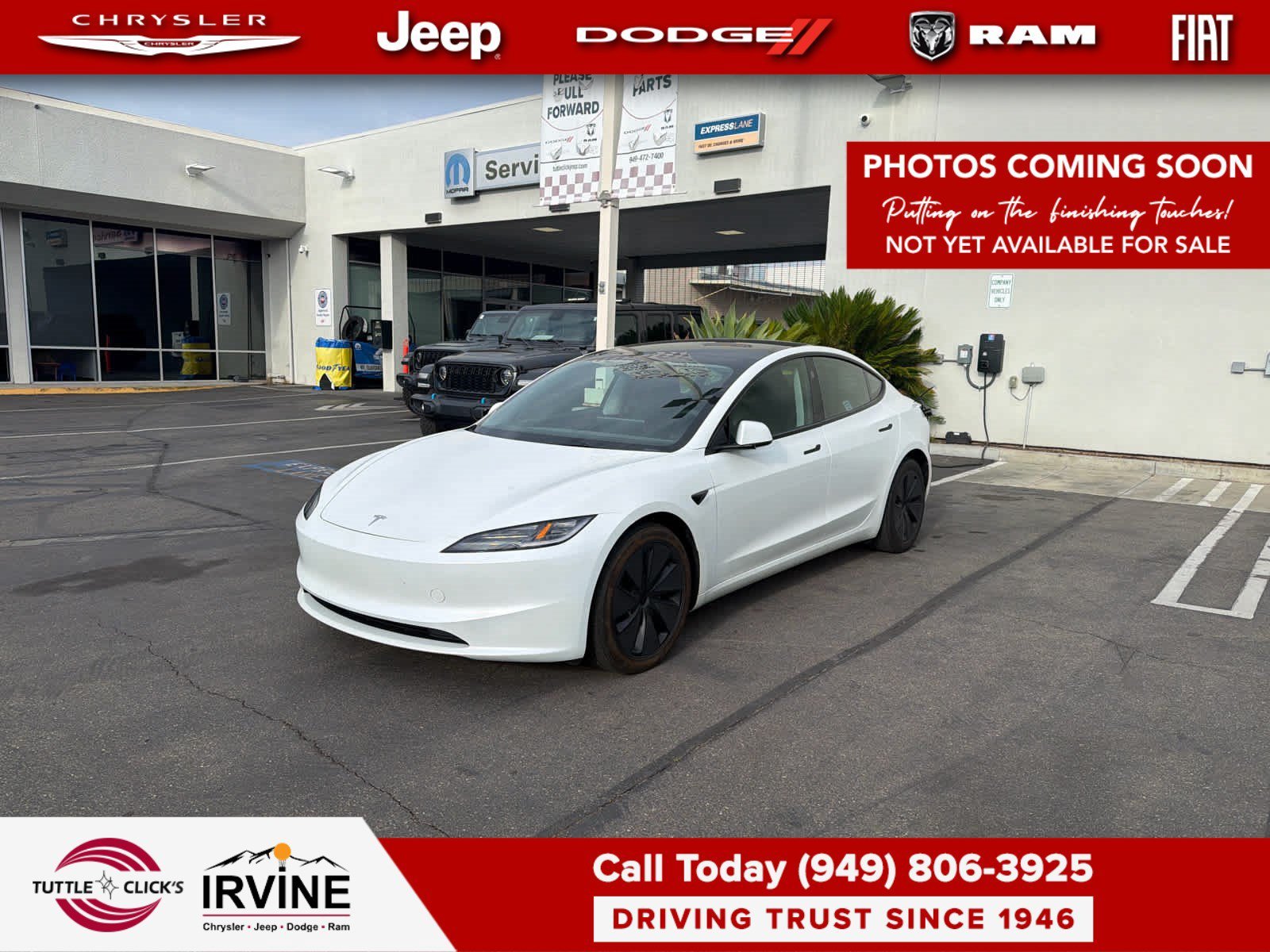 Used 2025 Pearl White Multi-Coat Tesla Long Range image 2
