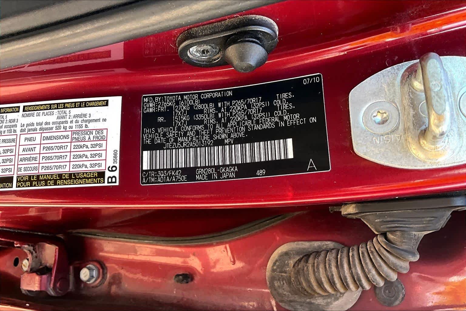 Used 2010 Salsa Red Pearl Toyota SR5 image 30