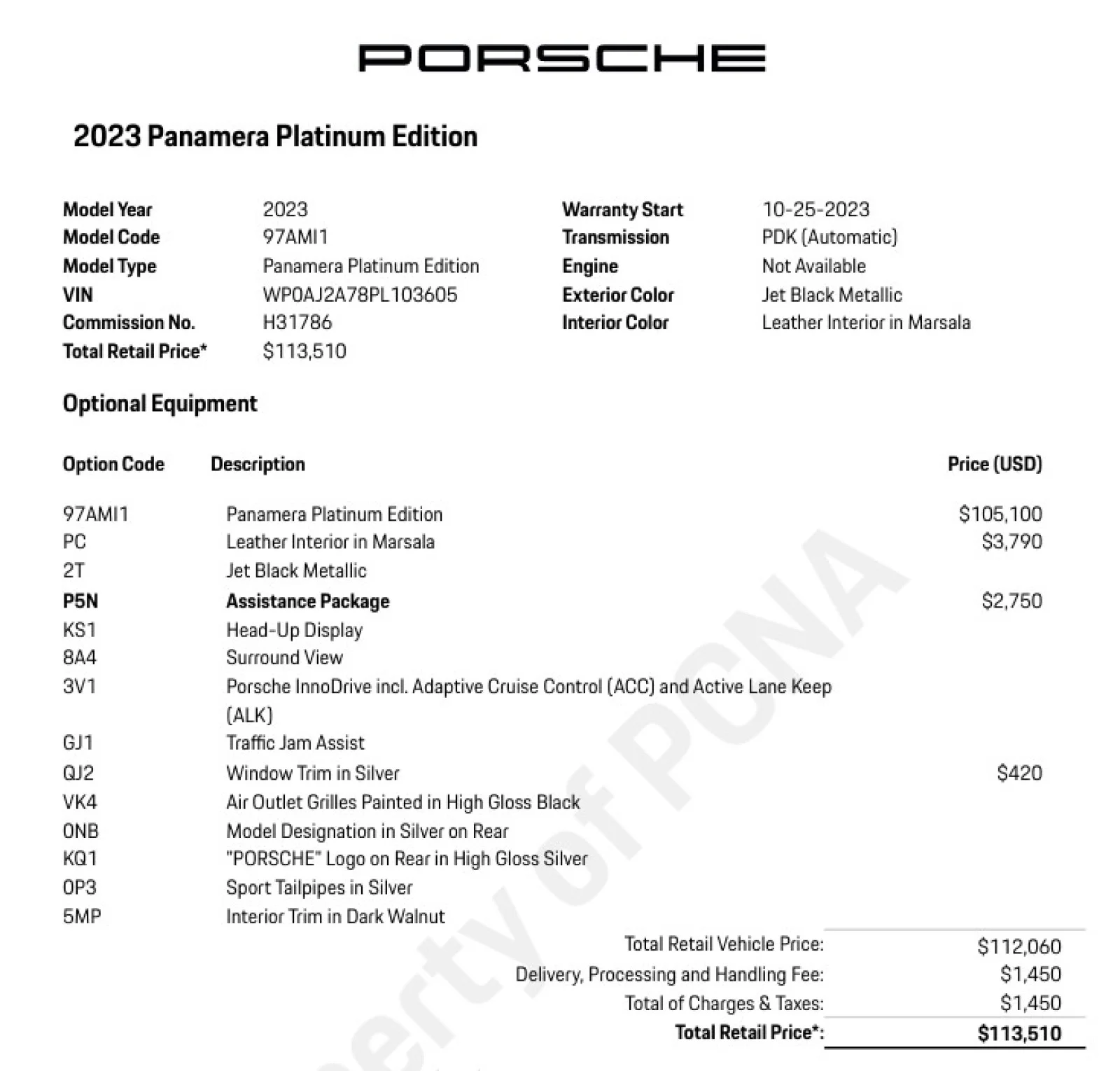 Used 2023 Jet Black Metallic Porsche Platinum Edition image 2