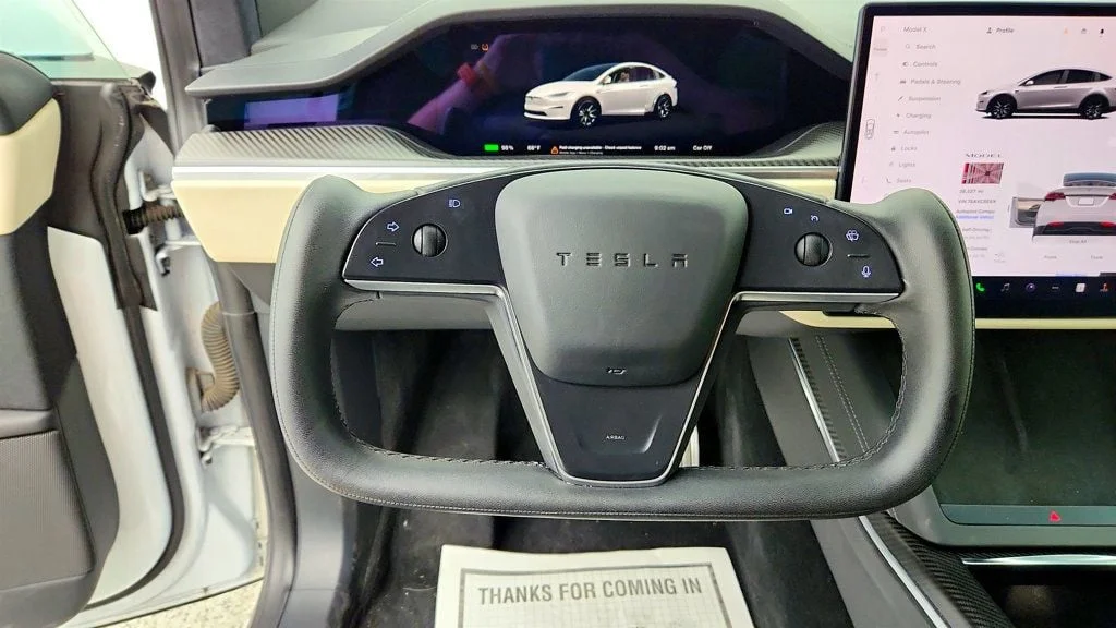 Used 2022 Pearl White Multi-Coat Tesla Plaid AWD w/ 22