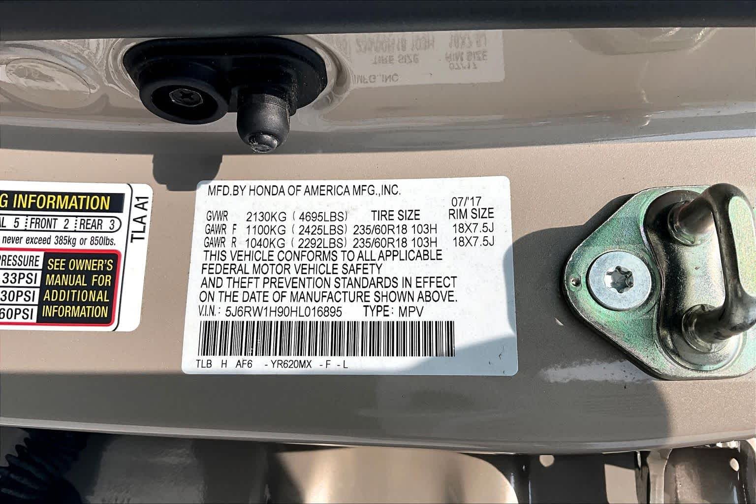 Used 2017 White Diamond Pearl Honda Touring image 32
