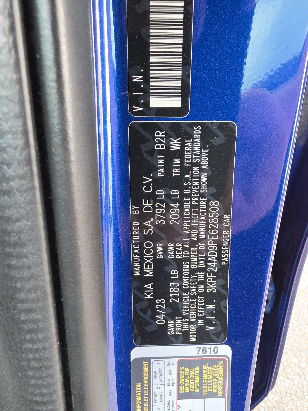 Used 2023 Deep Sea Blue Kia LXS image 28