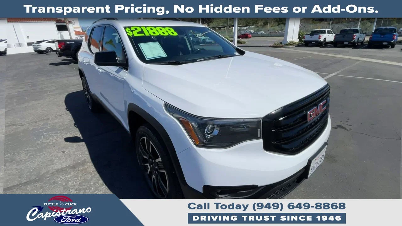 Used 2019 GMC Acadia SLT-1 with VIN 1GKKNMLS5KZ217643 for sale in San Juan Capistrano, CA