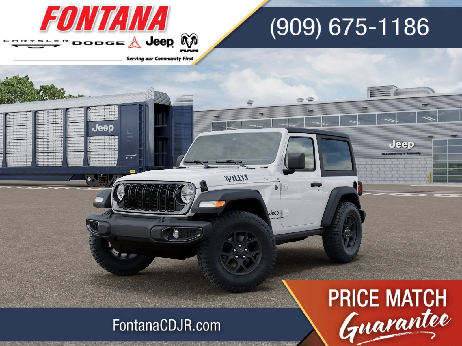 New 2026 Bright White Clear-Coat Exterior Paint Jeep Willys image 1