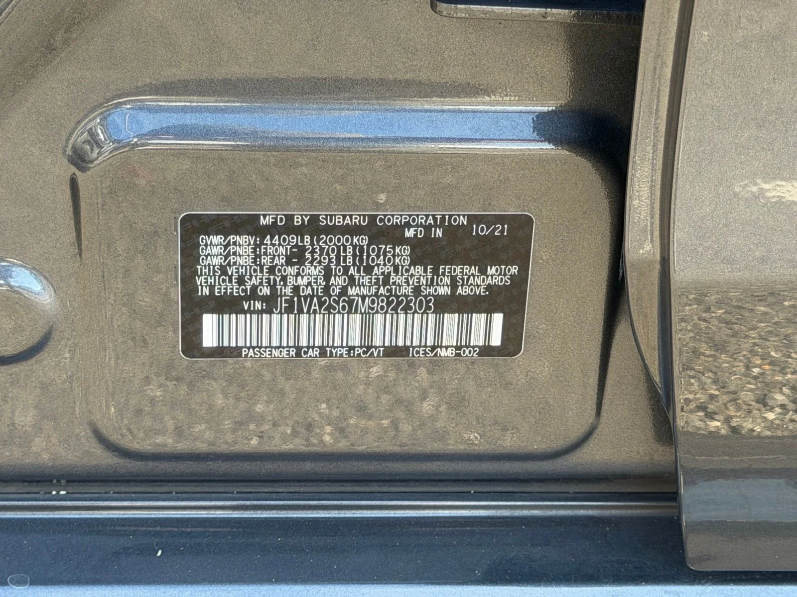 Used 2021 Magnetite Gray Metallic Subaru STi image 47