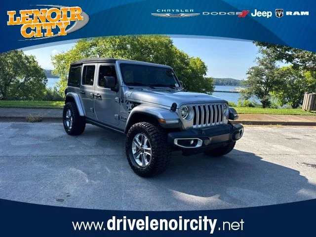 Used 2020 Silver Jeep Unlimited Sahara image 1