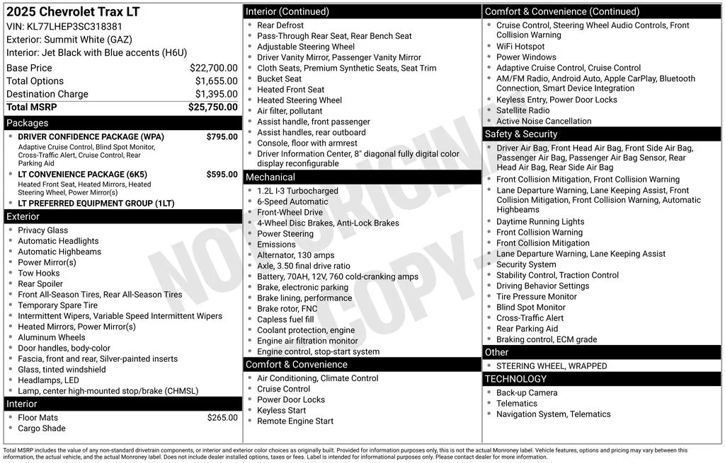 Used 2025 White Chevrolet LT image 34