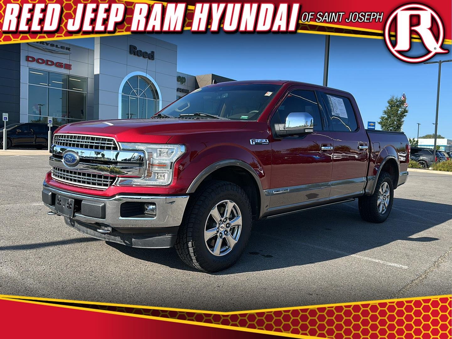 Used 2019 Ruby Red Metallic Tinted Clearcoat Ford LARIAT image 1