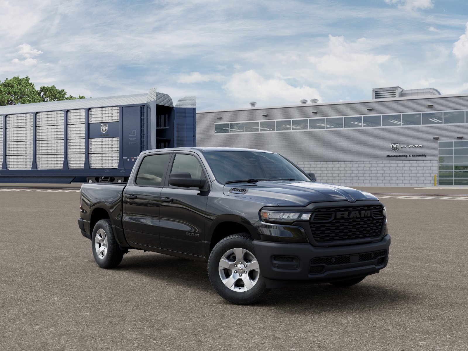 New 2026 Diamond Black Crystal Pearl-Coat Exterior Paint RAM TRADESMAN image 3