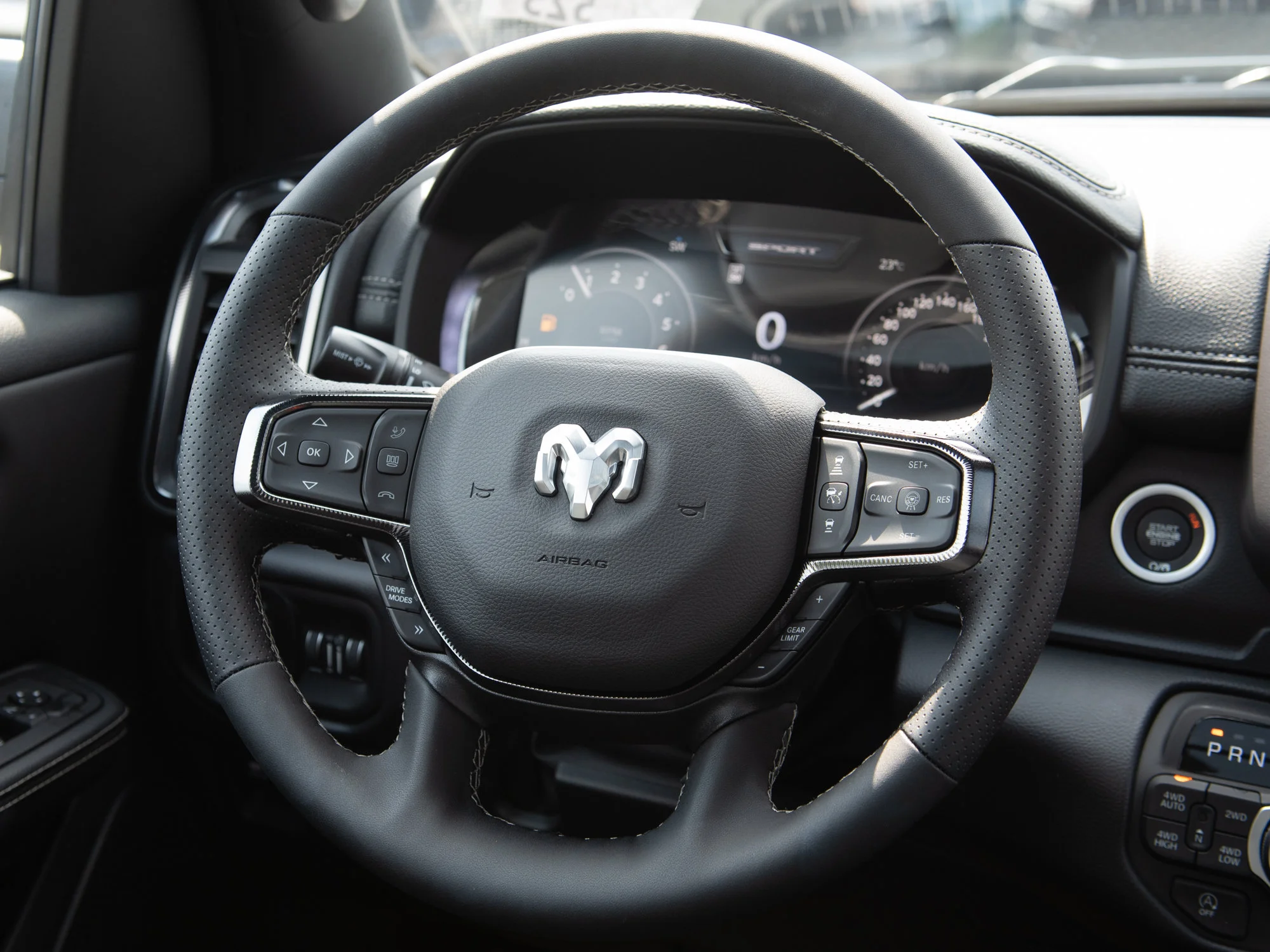 New 2026 Green RAM Sport* Crew Cab 4x4, Panoramic Sunroof, Nav, Heated Seats/Wheel, Alpine Audio image 13