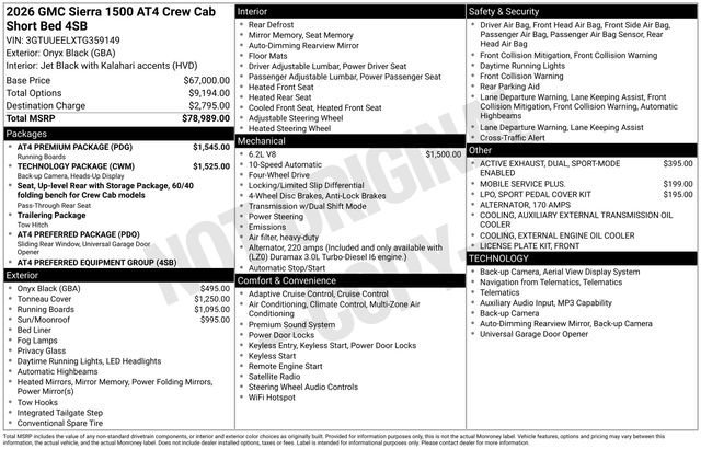 Used 2026 Onyx Black GMC AT4 image 1