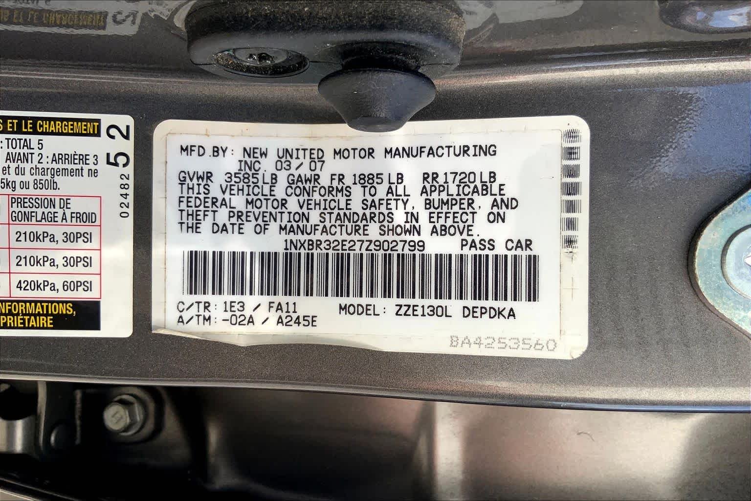Used 2007 Phantom Gray Pearl Toyota CE image 34