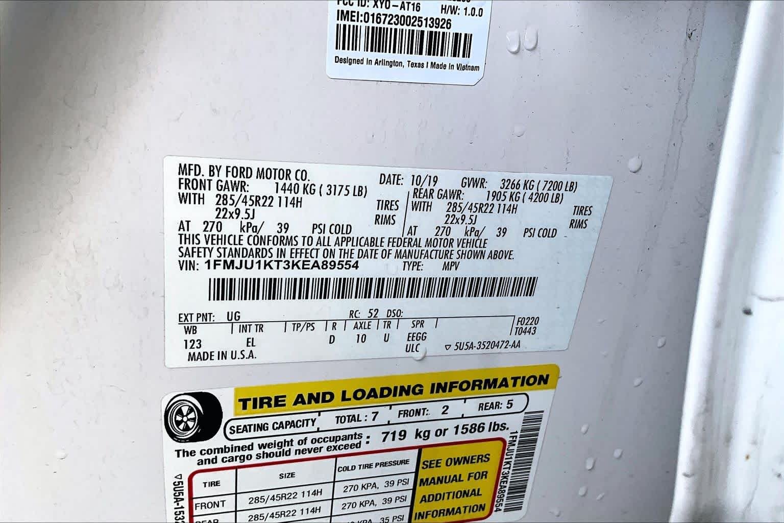 Used 2019 White Platinum Metallic Tri-Coat Ford Limited image 31