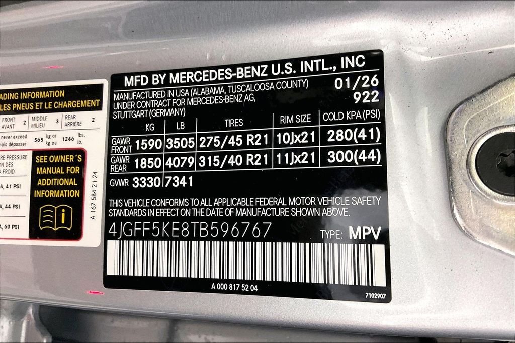 New 2026 Cirrus Silver Metallic Mercedes-Benz GLS 450 image 13