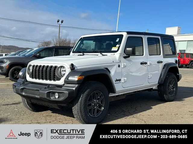 New 2026 Bright White Clear-Coat Exterior Paint Jeep Sport S image 1