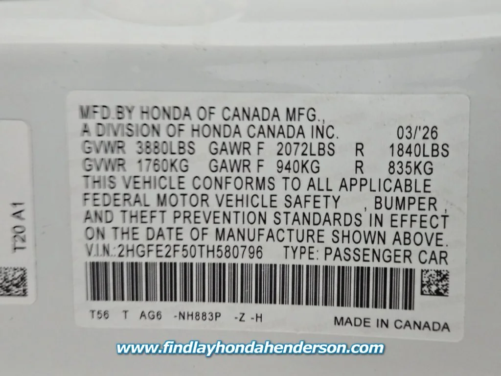 Certified Used 2026 Platinum White Pearl Honda Sport image 13