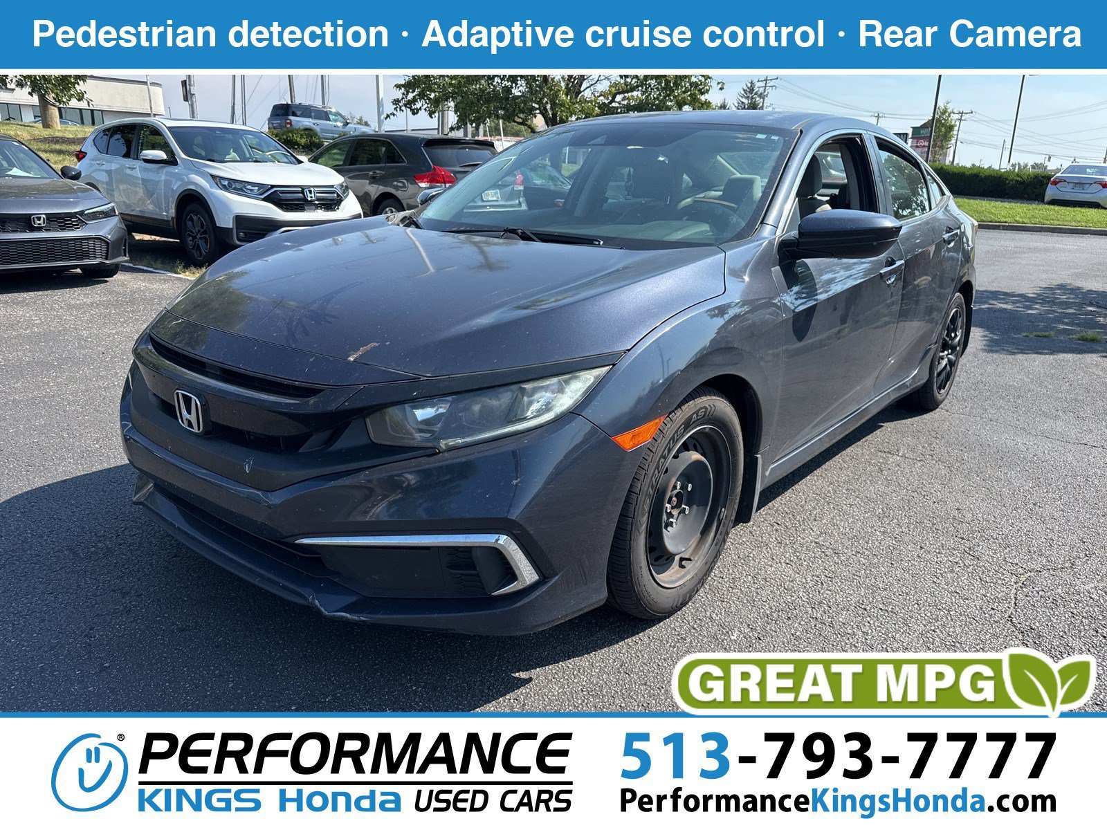 Used 2019 Cosmic Blue Metallic Honda LX image 1