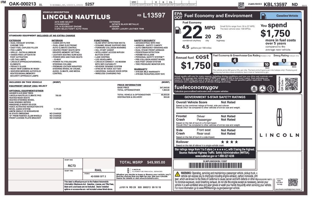 Used 2019 Black Lincoln Select image 25