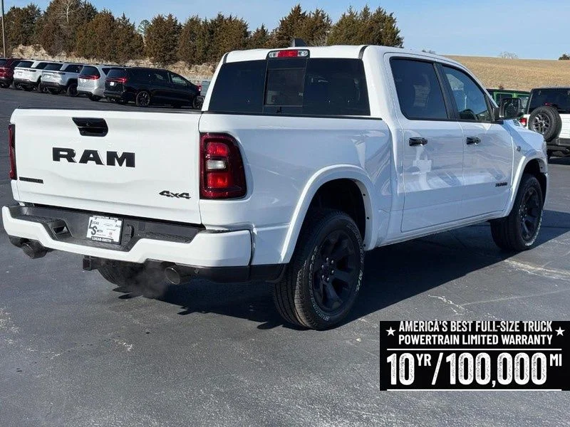 New 2026 Bright White Clear-Coat Exterior Paint RAM Big Horn/Lone Star image 3