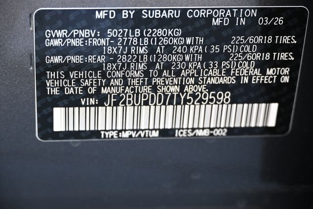 New 2026 Gray Subaru Limited image 21