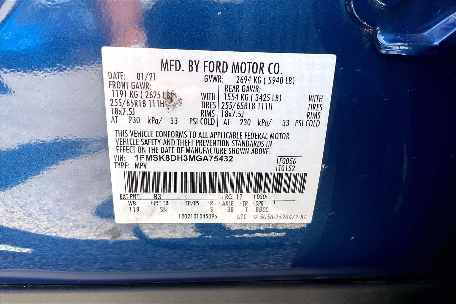 Used 2021 Atlas Blue Metallic Ford XLT image 33